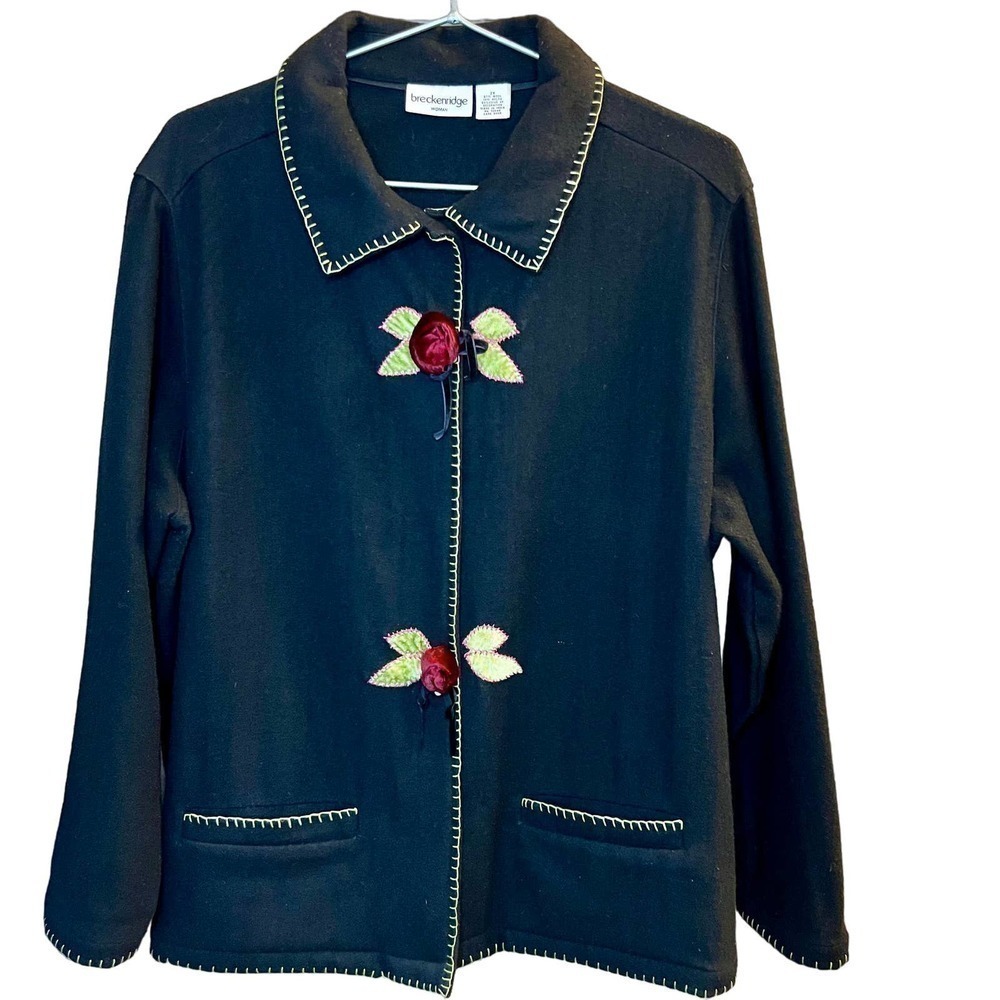 Breckenridge Wool Blend Artsy Snap Front Jacket Size 2X